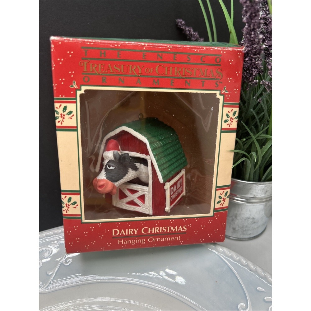 The‎ Enesco Treasury of Christmas Ornaments Collection - Dairy Christmas Cow